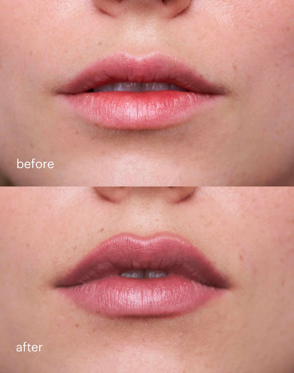 natural-rose;Prima e dopo l´applicazione della Soft Shape Lip Liner in Natural Rose