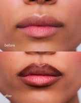 chocolate-brown; Prima e dopo l´applicazione della Soft Shape Lip Liners in Chocolate Brown